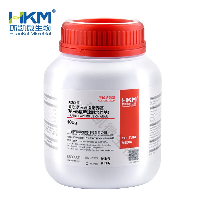 028363 脑心浸液琼脂培养基（GB8538-2022） 100g/瓶 环凯