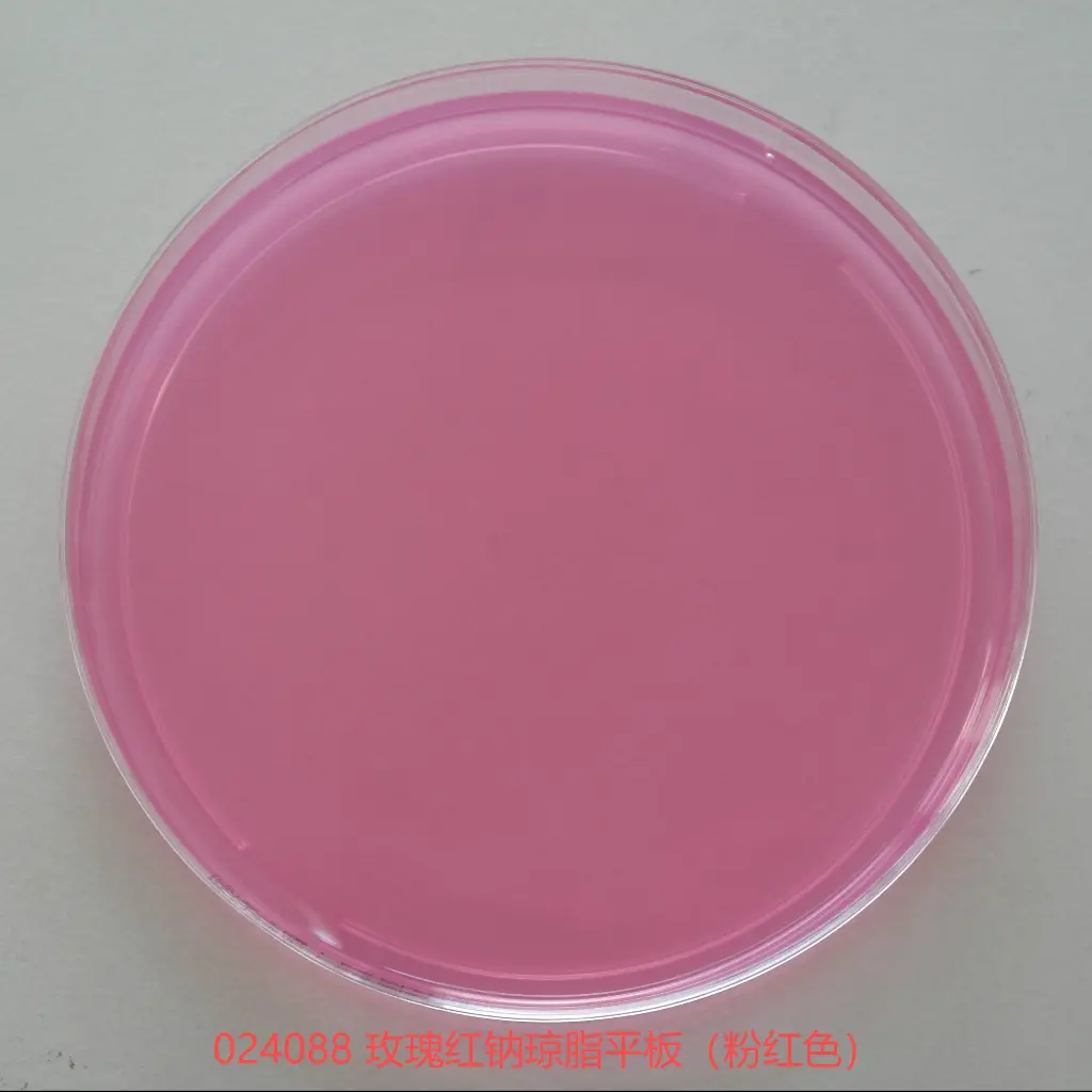 024088 玫瑰红钠琼脂培养基平板 90mm*20个/盒 环凯