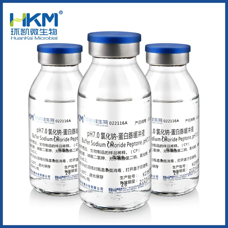 022116A PH7.0氯化钠-蛋白胨缓冲液 100ml/瓶（40瓶/箱） 环凯