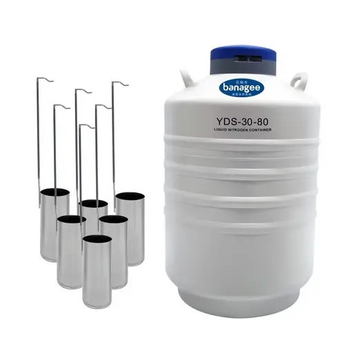 YDS-30-80 液相液氮罐 圆提桶系列 标配6个Φ63*276mm圆提桶、锁盖 贝纳吉/banagee