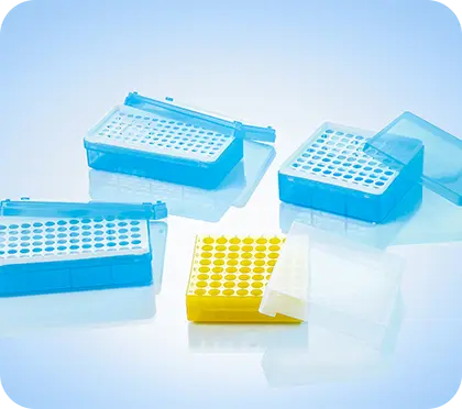 [G10003646] D1024 离心管盒 黄色两用（0.5ML/1.5ML离心管）  1箱(散装 40个) 拱东