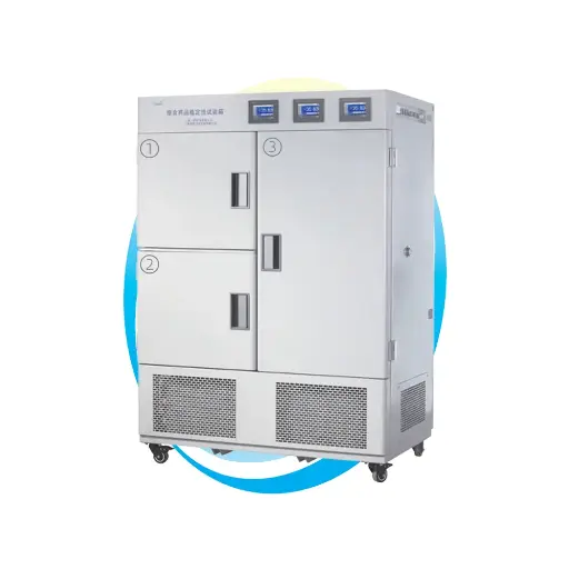 [G10000562] LHH-SSG(三箱) 综合药品稳定性试验箱
(多箱) 内胆尺寸：500×450×450
500×450×450
500×450×1000 外形尺寸：1300×801×1835 容积：100L
100L 225L 载物托架：标配：4 最多：
5 一恒